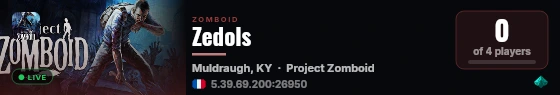Zedols live status badge