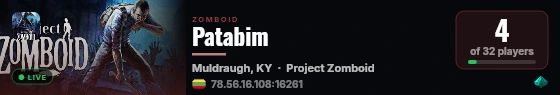 Patabim live status badge