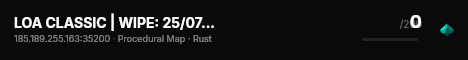 LOA CLASSIC | WIPE: 25/07 | Для новичков live status badge