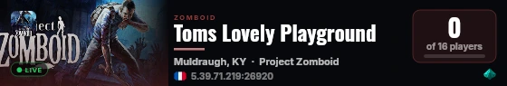 Toms Lovely Playground live status badge