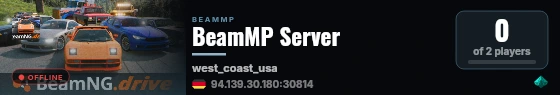 BeamMP Server live status badge