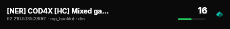 [NER] COD4X [HC] Mixed gametype BOT Server live status badge