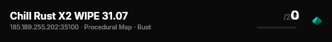 Chill Rust X2 WIPE 31.07 live status badge