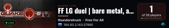 FF LG duel | bare metal, antilag, vamp, no kb | dsc.gg/ffql live status badge