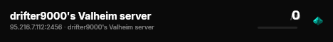 drifter9000's Valheim server live status badge