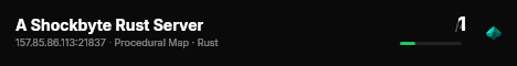 A Shockbyte Rust Server live status badge