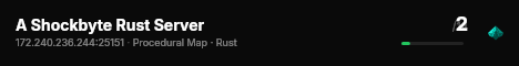 A Shockbyte Rust Server live status badge