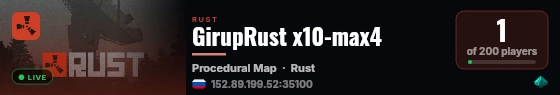 GirupRust x10-max4 live status badge