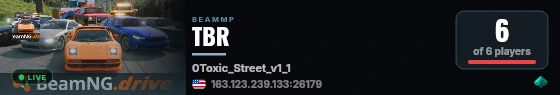 TBR live status badge