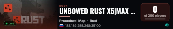 UNBOWED RUST X5|MAX 4|TP|KITS|ДЛЯ НОВИЧКОВ live status badge