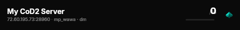 My CoD2 Server live status badge