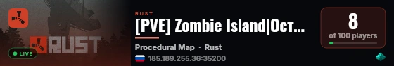 [PVE] Zombie Island|Остров Зомби [NoRaid/NoKill] live status badge