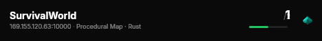 SurvivalWorld live status badge