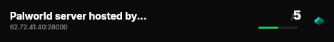 Palworld server hosted by G-Portal live status badge