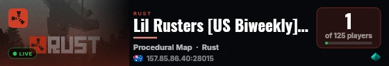 Lil Rusters [US Biweekly] 2X | Raidable Bases | FRESH WIPE live status badge