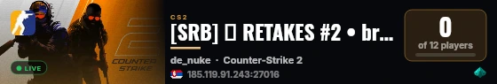 [SRB] ★ RETAKES #2 • brutalci.info live status badge