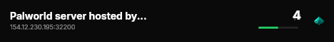 Palworld server hosted by G-Portal live status badge
