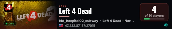 Left 4 Dead live status badge
