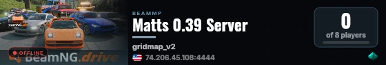 Matts 0.39 Server live status badge