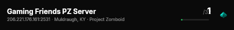Gaming Friends PZ Server live status badge