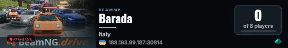 Barada live status badge