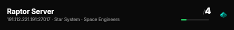 Raptor Server live status badge