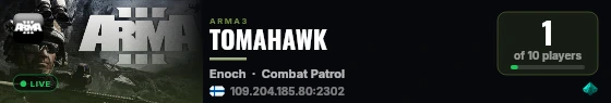 TOMAHAWK live status badge
