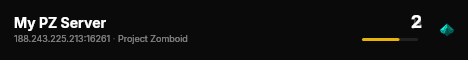 My PZ Server live status badge