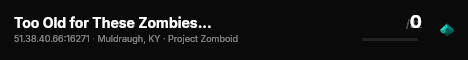 Too Old for These Zombies (TOFTS) live status badge