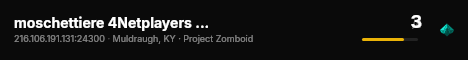 moschettiere 4Netplayers Project Zomboid Server live status badge