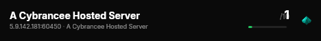 A Cybrancee Hosted Server live status badge