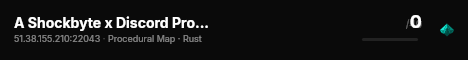 A Shockbyte x Discord Production Rust Server live status badge
