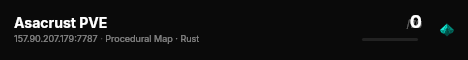 Asacrust PVE live status badge