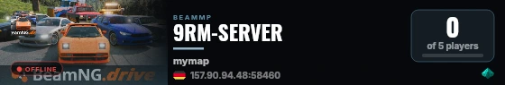 9RM-SERVER live status badge
