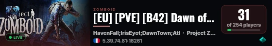 [EU] [PVE] [B42] Dawn of the Dead  - Season 2, Wiped 30/07/26 live status badge