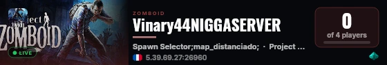 Vinary44NIGGASERVER live status badge