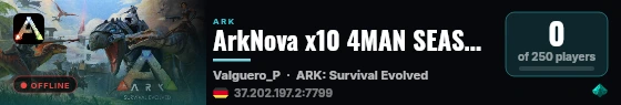ArkNova x10 4MAN SEASON 2 Valguero - (v361.7) live status badge