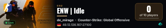 ENW | Idle live status badge