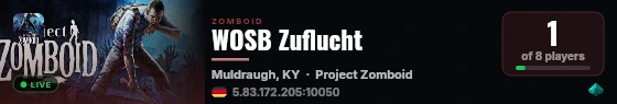 WOSB Zuflucht live status badge
