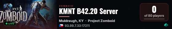 KMNT B42.20 Server live status badge