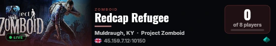 Redcap Refugee live status badge