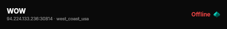 WOW live status badge