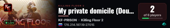My private domicile (Double EXP) live status badge
