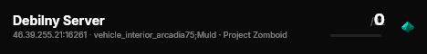 Debilny Server live status badge