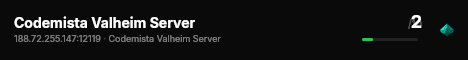Codemista Valheim Server live status badge