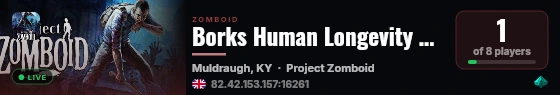 Borks Human Longevity Retreat live status badge