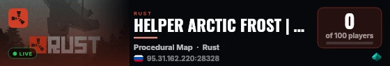 HELPER ARCTIC FROST | HARDCORE + live status badge