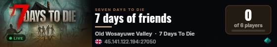7 days of friends live status badge