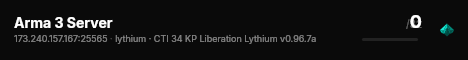 Arma 3 Server live status badge