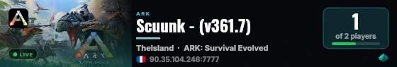 Scuunk - (v361.7) live status badge